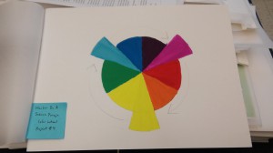 Color wheel: It was a group project with me and Hai Lin.  Took about two hours to make.