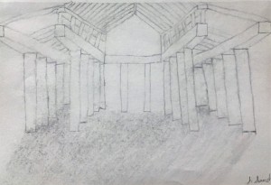 Primitive Hut Sketch 