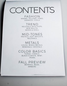 Lydell NYC Trend Book Contents