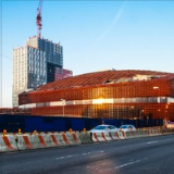 the barclays arena from atlantic avenue