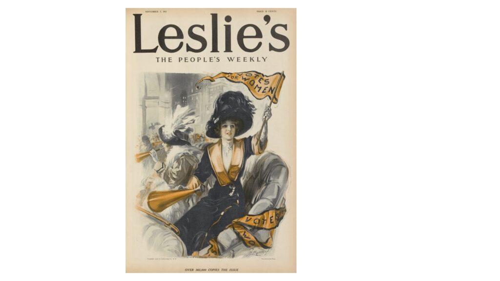 “Votes for Women,” Leslie’s: The People’s Weekly; NYPL Digital