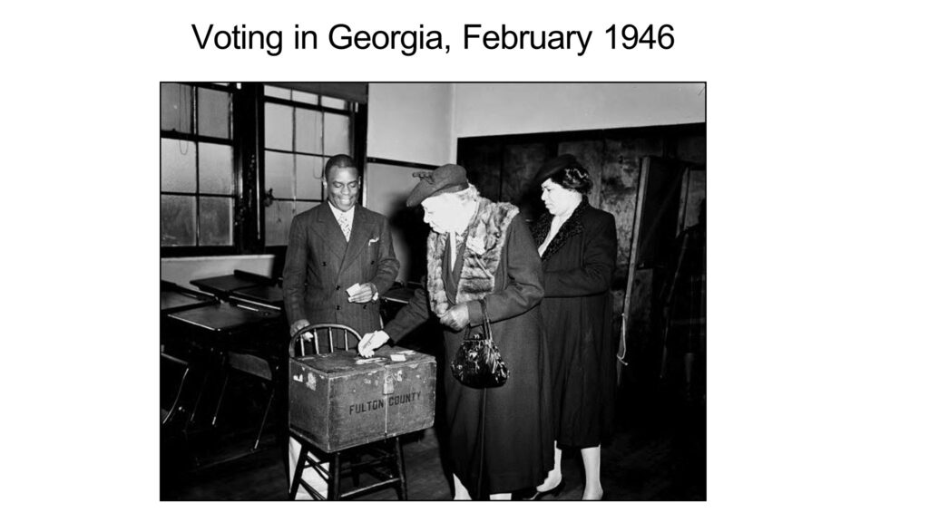 Voting in Georgia, February 1946