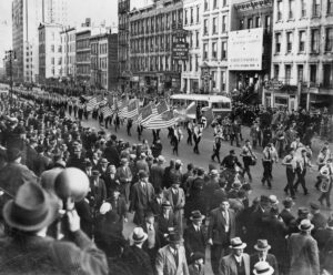German American Bund parade in New York City on East 86th St. between First and Second Avenues, Oct. 30, 1939 / World-Telegram photo.