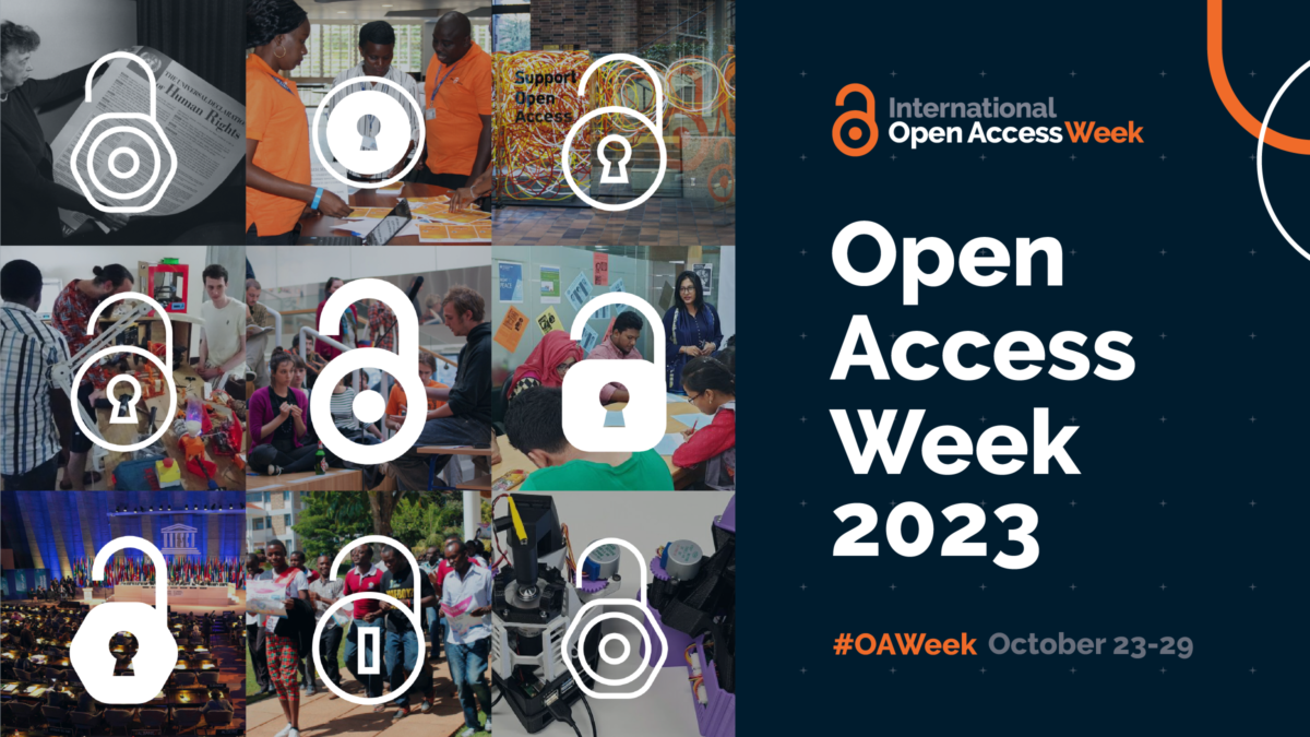 Posted with the text:
International Open Access Week.
Open Access Week 2023.
#OAWeek October 23-29