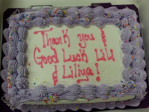 Yummy icecream cake from the dental director of CIH dental for appreciation of our service.