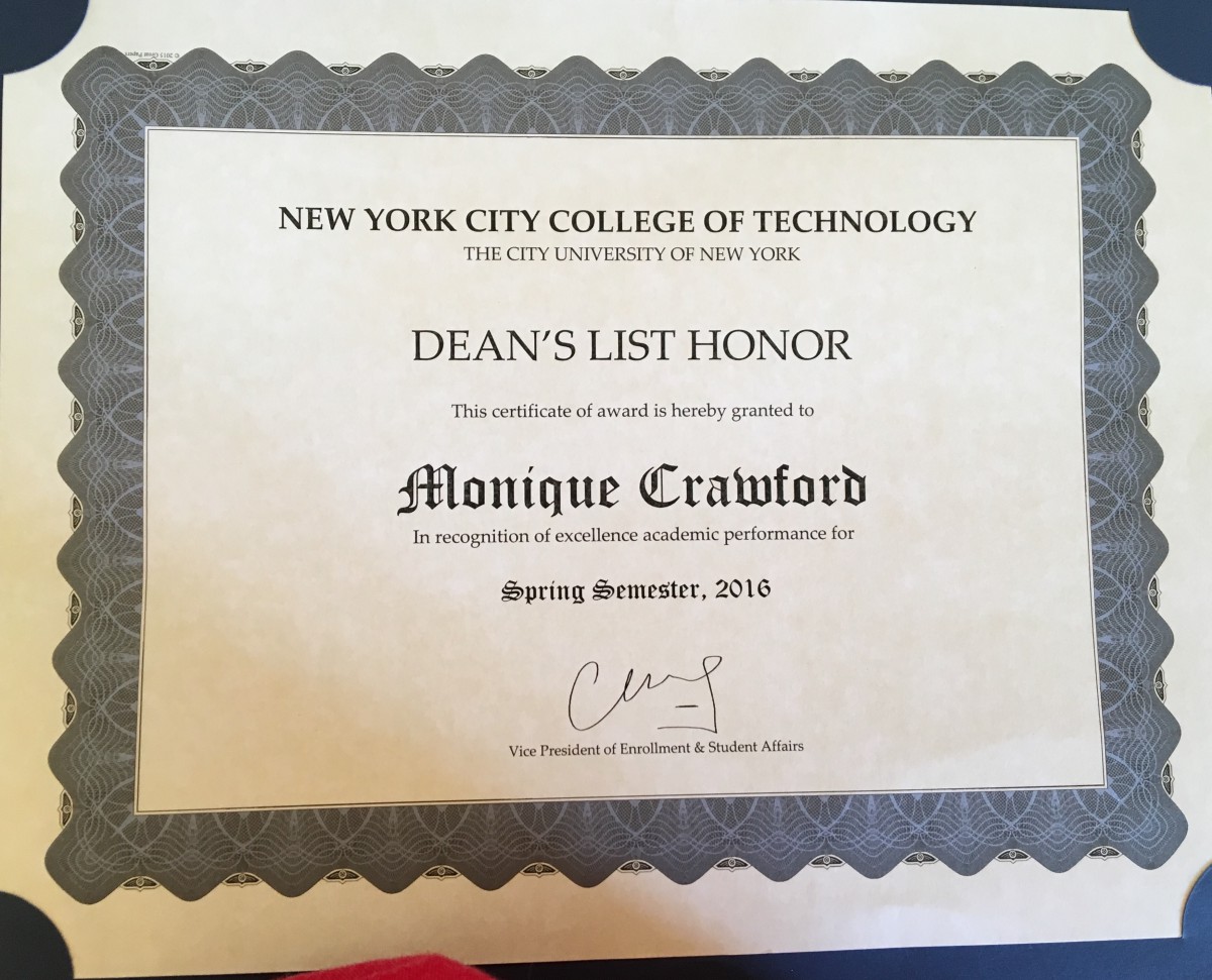 Awards/Certificates Monique Crawford #39 s ePortfolio