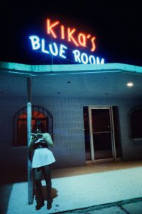 MEXICO. Nuevo Laredo, Tamaulipas (Border). 1978. Prostitute outside nightclub.