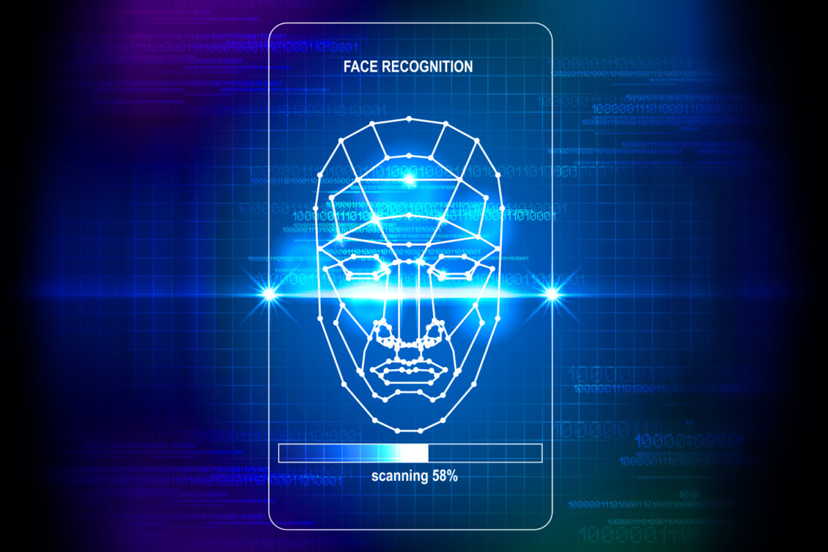 Facial recognition system identification digital id security scanning