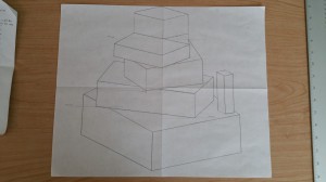 Boxes from sight, sighting, perspective angles and proportions