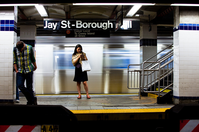 Commuters, Jay St - Borough Hall Subway Station