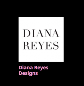 personal logo by Diana Reyes - white background, black lettering. 