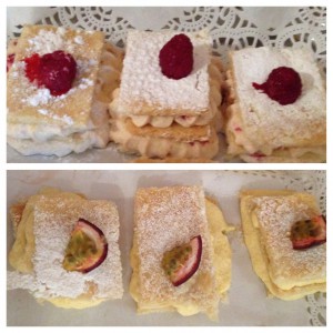 Ouala! Raspberry and Passion fruit Mille Feuille
