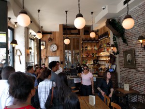 Inside the bistro of Mamie