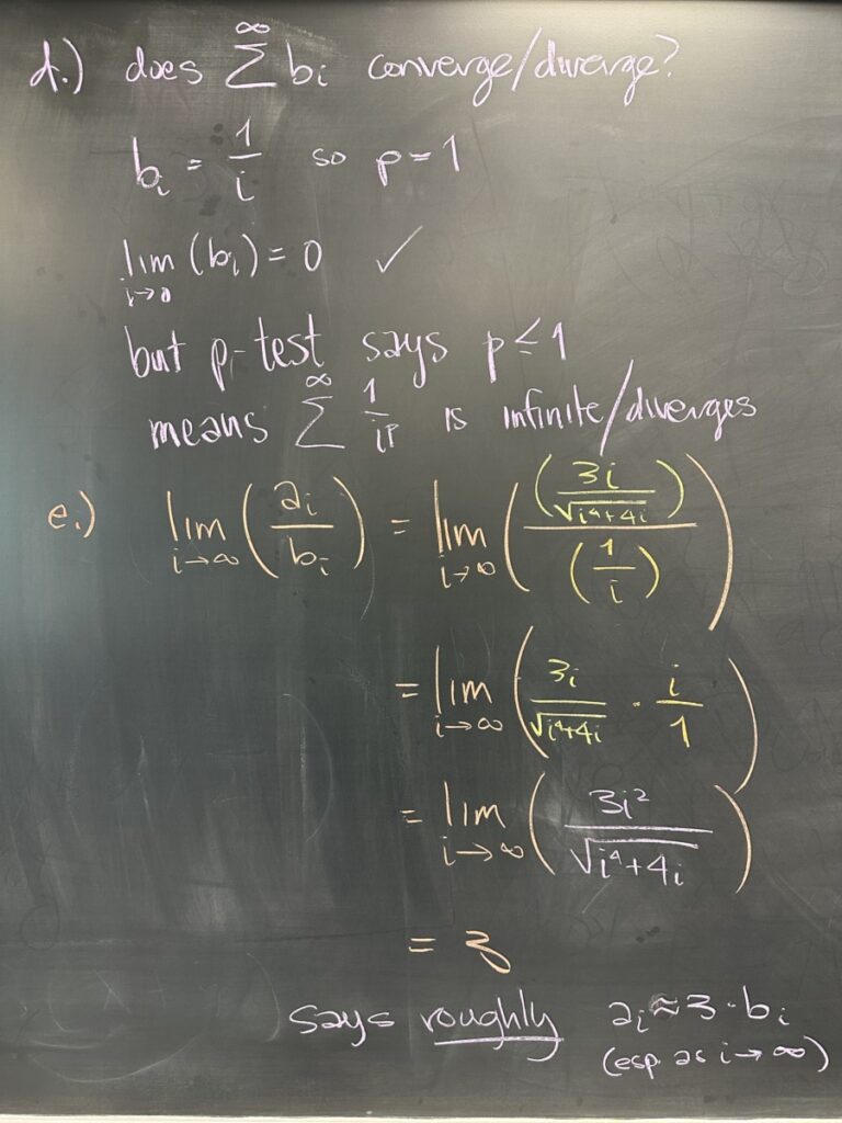 A photo of notes written on a chalkboard.