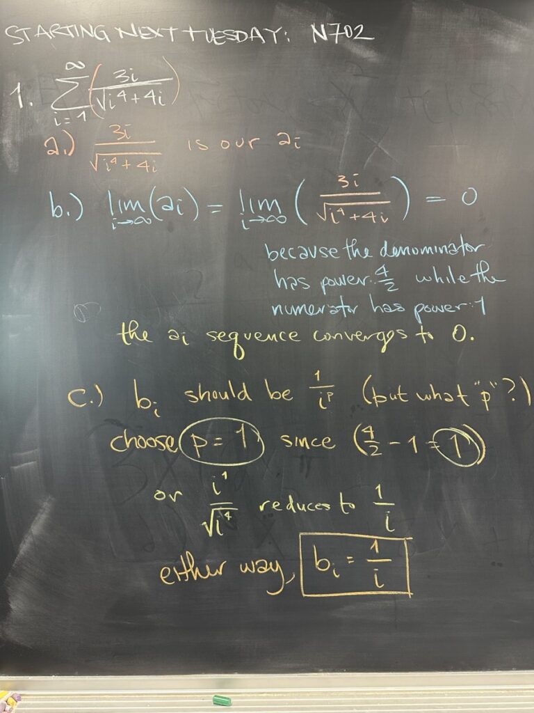 A photo of notes written on a chalkboard.