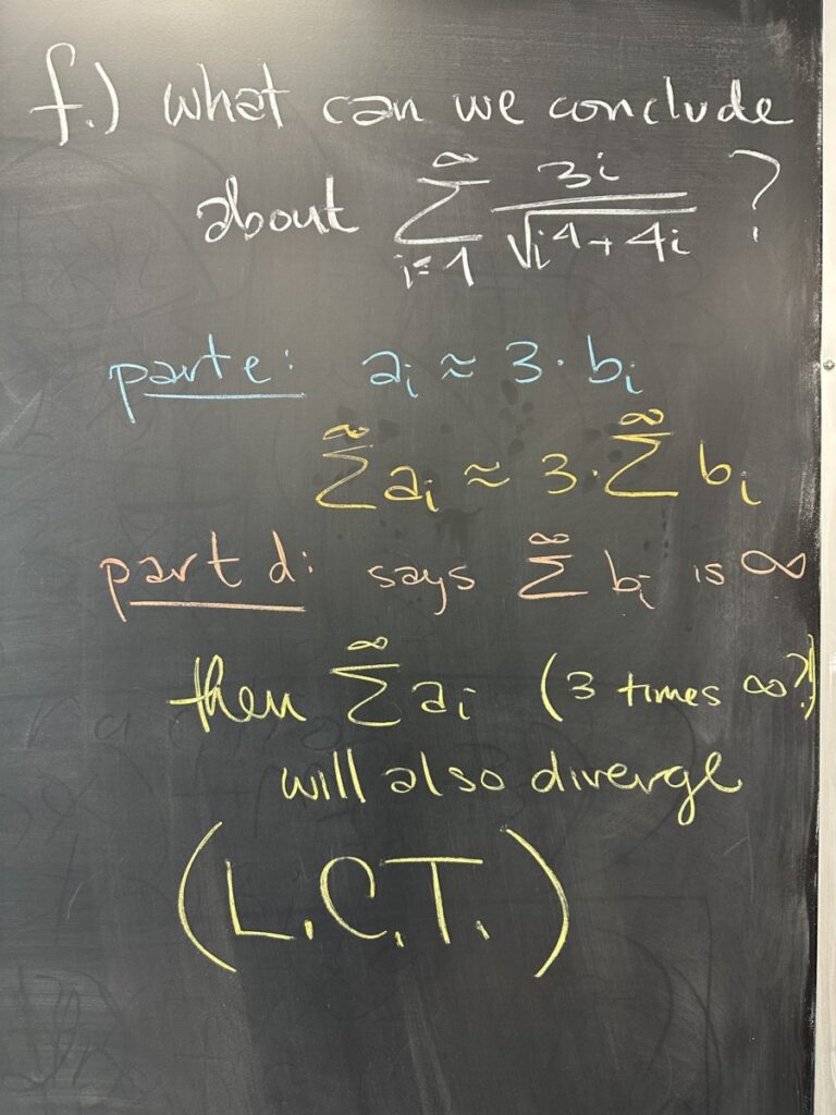 A photo of notes written on a chalkboard.