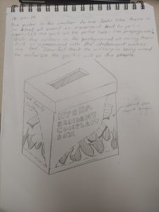 Original drawing of the idea for the box 