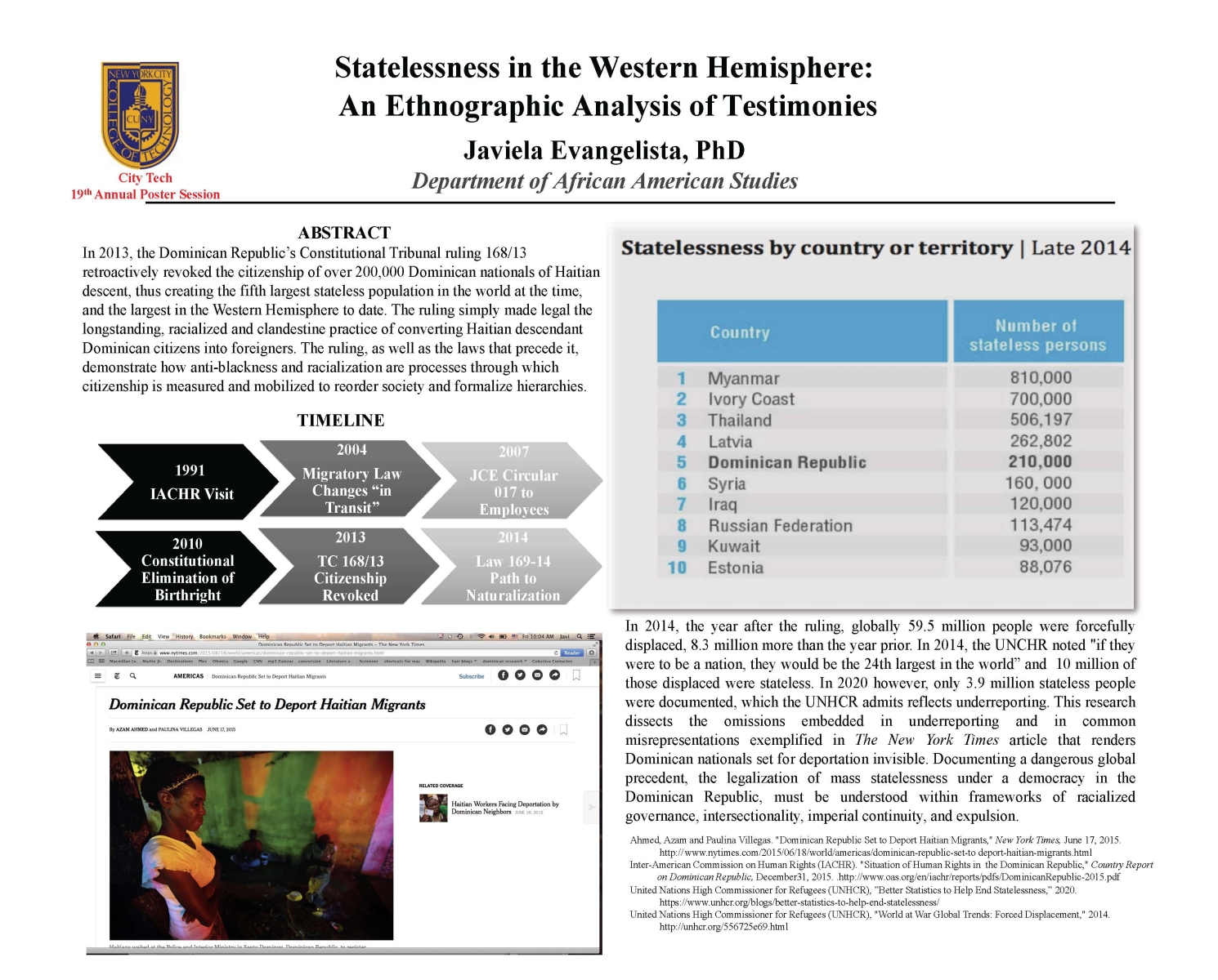 1-Statelessness in the Western Hemisphere: An Ethnographic Analysis of Testimonies