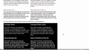 Readability in eText with contrasting colors.