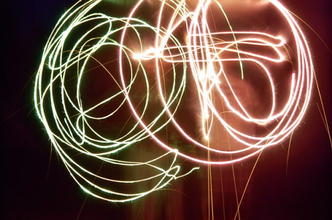 scribbles made with lights