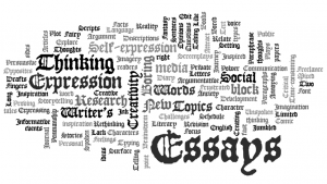 Word cloud about writing