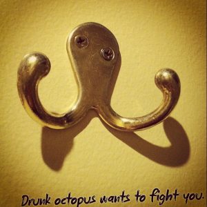 coat hook that looks like an octopus making 2 fists to show the concept of pareidolia