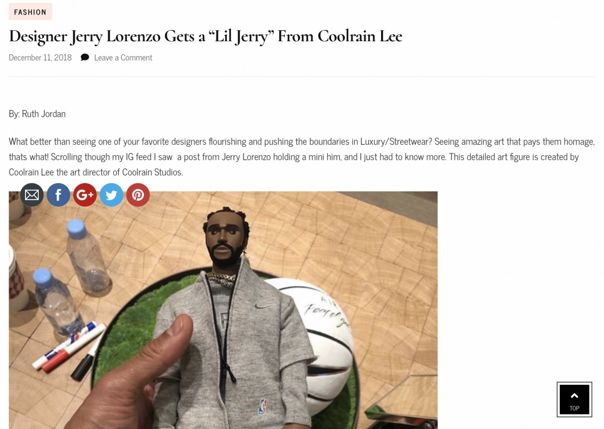 Designer Jerry Lorenzo Gets a “Lil Jerry” From Coolrain Lee By: Ruth Jordan