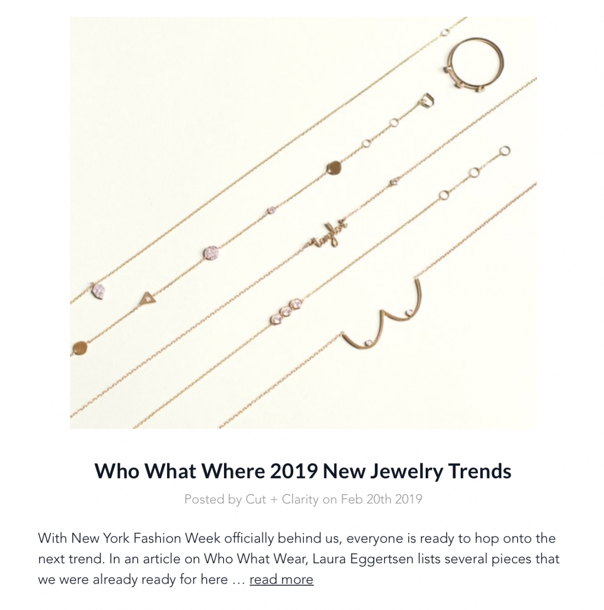 Who What Where 2019 New Jewelry Trends by Ruth Jordan