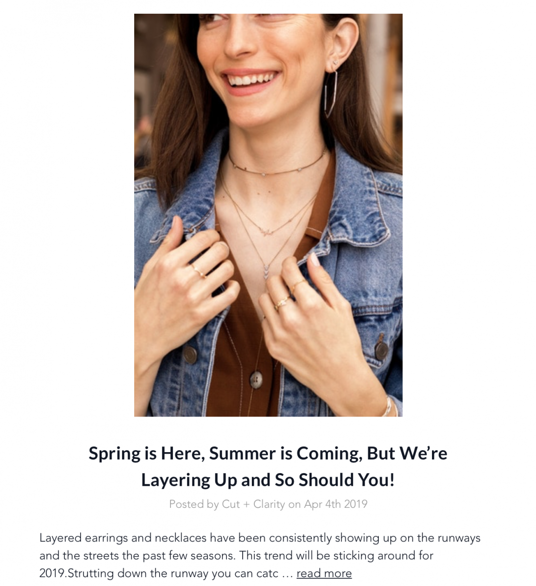 Spring is Here, Summer is Coming, But We’re Layering Up and So Should You! by Ruth Jordan