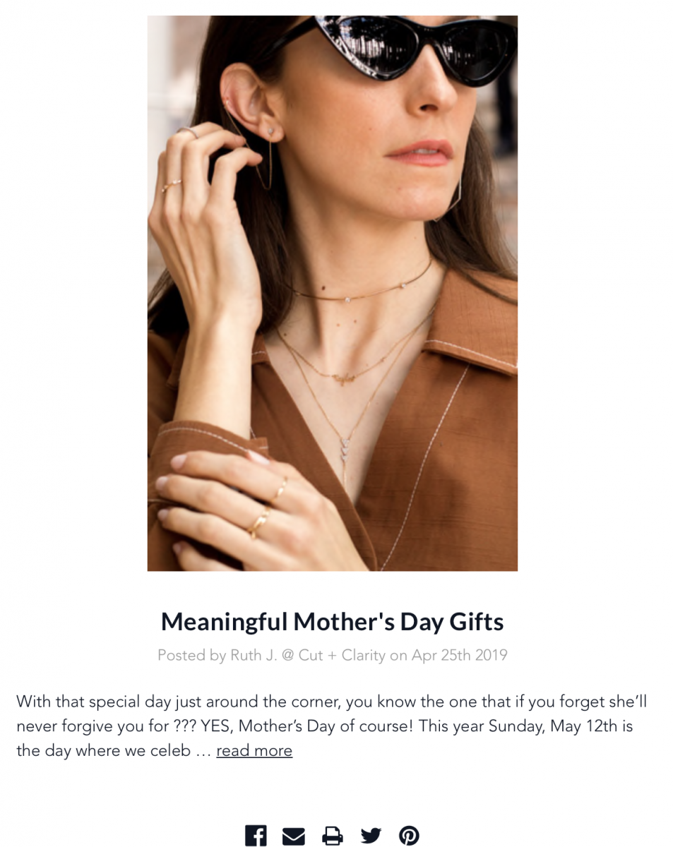 ​Meaningful Mother's Day Gifts by Ruth Jordan