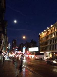 Bustling Night in New York