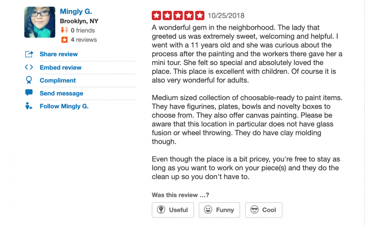 The examples of genre I chose to write in. Yelp reviews