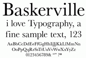 Baskerville----sample