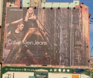 Photograph I took of a Calvin Klein billboard in SoHo