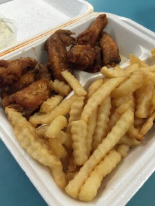 wings with French fries