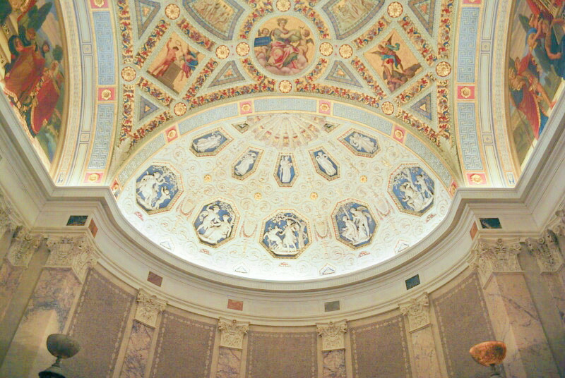 ornately-painted ceiling