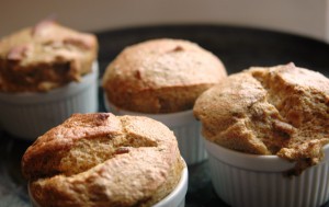 a plate of four souffles