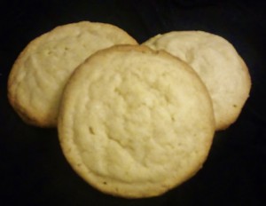 three sugar cookies