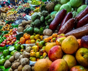 market filled with fruits and vegetables