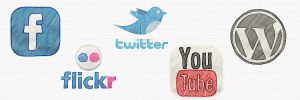 a series of logos for social media platforms