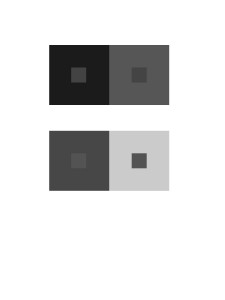 Only had to use black, grays, not white values. The small boxes on the top & bottom aren't the same color by the way. 