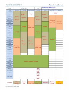individual schedule