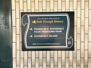 a Franklin D. Roosevelt plaque on a wall