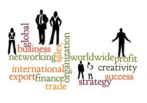 a word cloud of business terms