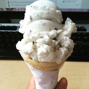 an ice cream cone