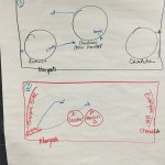 diagrams on large white paper