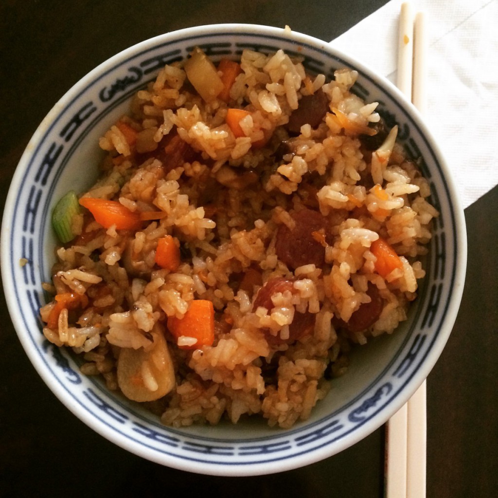 a bowl of seasoned rice