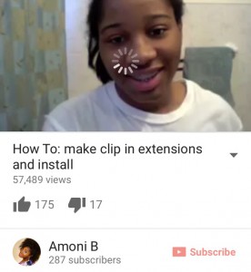 a screenshot of a young woman in a video about hair extensions