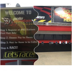 Signs for a race