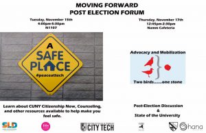 Signs about moving forward after the election